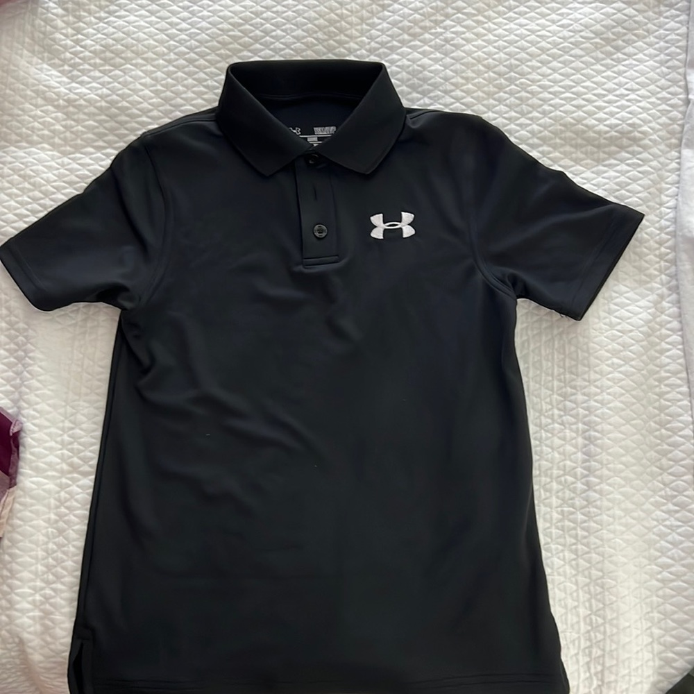 Under Armour Boys Heatgear Polo Loose Fit Size Small